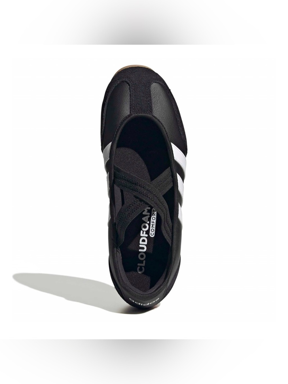 adidas Black and White barreada Mary Jane ballet Style Sneakers - Picture 3 of 5
